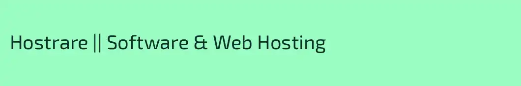 Hostrare || Software & Web Hosting